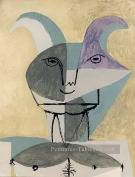cubisme Tableau Peinture - Faune 1960 cubisme Pablo Picasso